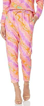 Women's Relaxed Crop Joggers (Lilac, Orange, Coral) Women's Jumpsuit & Rompers One Piece