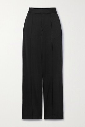 Cameron Stretch-crepe Straight-leg Pants - Black