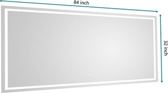 Dornberg 84 x32 LED Bathroom Mirror,Anti Fog,Front Light,Slim - 84 X 32