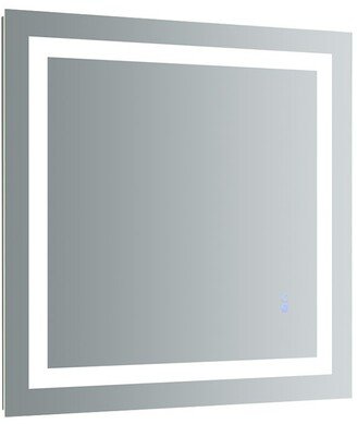 Luminosa 30 x 30 Framed Bathroom Mirror with LED Lighting and