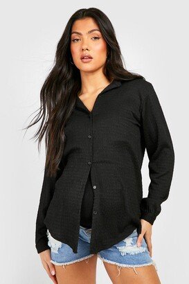 Maternity Crinkle Oversized Shirt