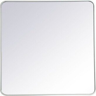 Indigo Home Ezra Soft Corner Metal Rectangular Mirror-AB