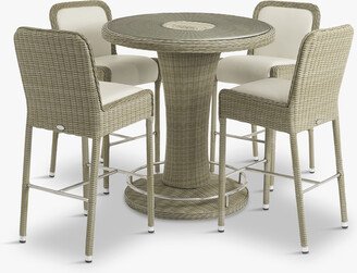 Bramblecrest Monte Carlo Round Bar Set with 4 Bar Chairs