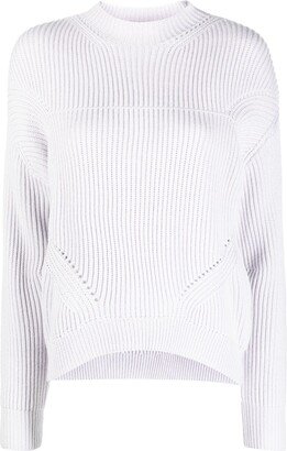 High-Neck Ribbed Jumper-AA