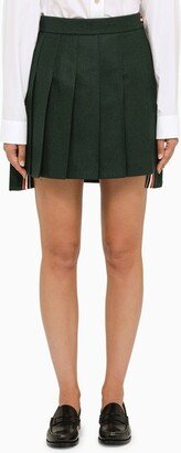 Green pleated miniskirt-AA