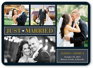 Wedding Announcements: Until Ever After Wedding Announcement, Black, Pearl Shimmer Cardstock, Rounded