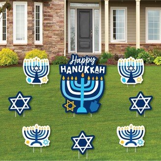 Big Dot Of Happiness Hanukkah Menorah Outdoor Lawn Decorations Chanukah Holiday Party Yard Signs 8 Ct