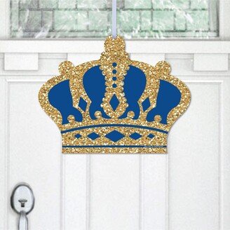 Big Dot Of Happiness Royal Prince Charming - Hanging Porch Outdoor Front Door Decor - 1 Piece Sign