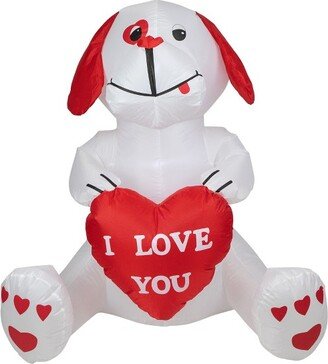 Northlight 4' Inflatable Lighted Valentine's Day Doggie Outdoor Decoration