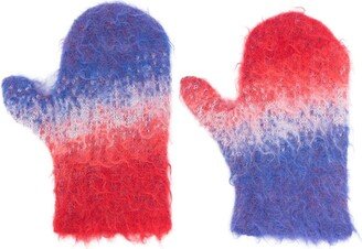 degradé-knit gloves