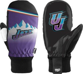 Rad Gloves Men's and Women's Utah Jazz Classic Snow Mittens - Black, Purple