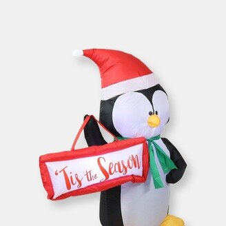 Sunnydaze Decor 46.5 Christmas Inflatable Penguin Decoration Led Blow Up Outdoor Yard Decor