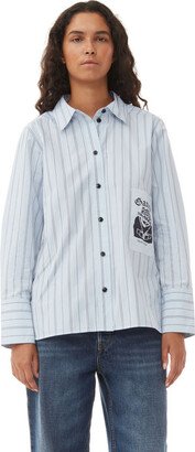 Re-cut Striped Cotton Shirt-AA