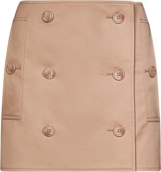 High-Rise Button Detailed Mini Skirt
