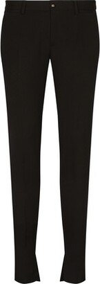 Stretch wool gabardine pants