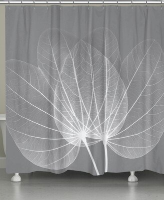 Grey Leaves Shower Curtain