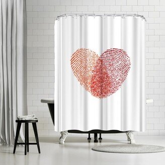 71 x 74 Shower Curtain, Love Heart Fingerprints by Motivated Type