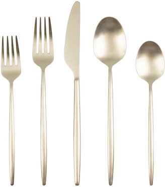 Gaze Champagne Satin 20-Piece Flatware Set, Service for 4