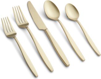 Nylah Champagne Satin Flatware Set, 20 Piece