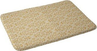 Wagner Campelo Boho Volutes Putty Memory Foam Bath Mat Yellow