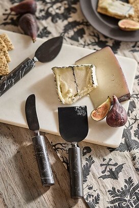 Black Marble Cheese Knives, Set of 3