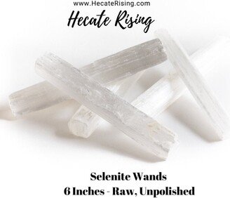 Selenite Wand - 6 Inches Raw, Unpolished