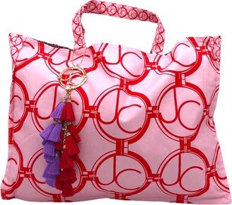 Julia Clancey Jc Medallion & Pink Ladies Reversible Tote Bag