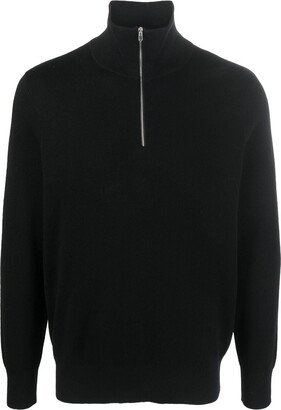 Zip-Up High-Neck Jumper