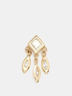 Shaker Diamond & 14kt Gold Single Earring