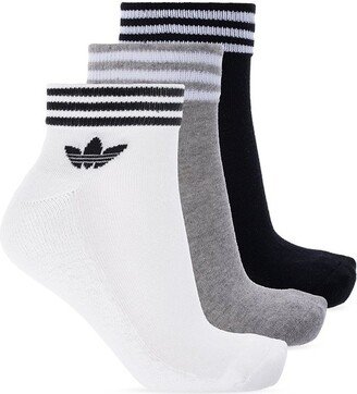 Logo Embroidered Pack Of Three Socks