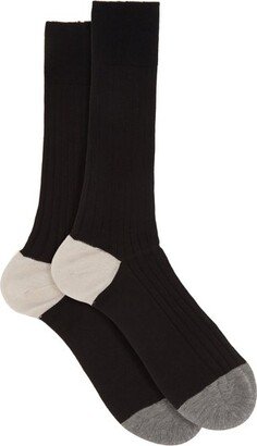 Portobello Ribbed-knit Socks