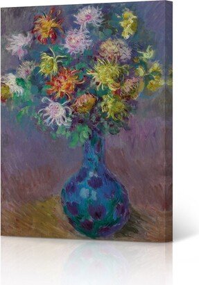 Vase De Chrysanthemes By Claude Monet Canvas Wall Art Print Impressionism Masterpiece Fine Famous Oil Painting Modern Home Decor