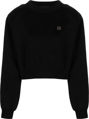 Logo-Print Crew-Neck Sweatshirt-AD