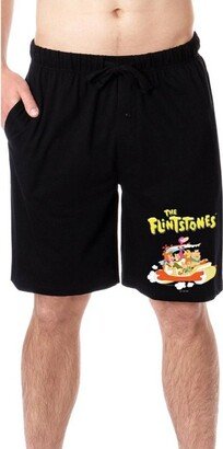 The Flintstones 1985 Mens' Cartoon TV Show Characters Sleep Pajama Shorts (5X) Black