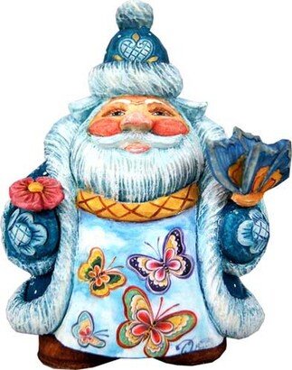 G.DeBrekht Scenic Santa with Butterflies Figurine