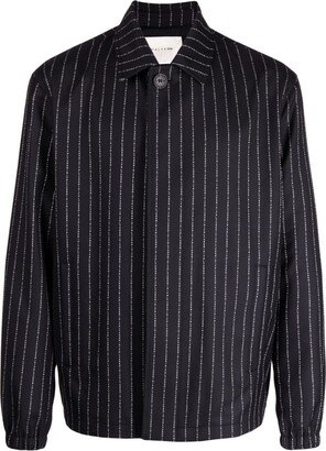 Logo-Stripe Virgin-Wool Jacket