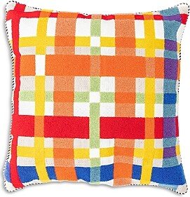 Mackenzie-Childs Avant Garden Plaid Outdoor Throw Pillow, 20 x 20