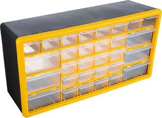 30-Drawer Small Part Organizer, Yellow