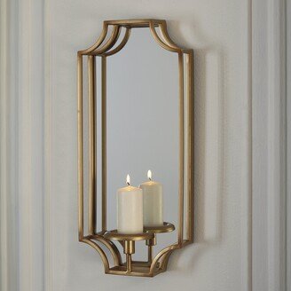 Dumi Gold-tone Mirrored Wall Sconce - 9