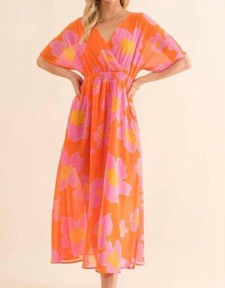 Cozy Co. Calypso Breeze Maxi Dress In Orange