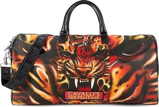 Roberto Men's Tiger Print Duffel Bag