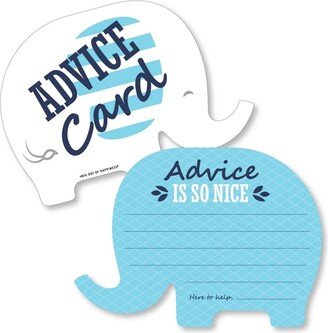 Big Dot Of Happiness Blue Elephant - Wish Card Activities - Shaped Advice Cards Game - Set of 20