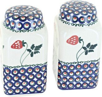 Blue Rose Pottery Blue Rose Polish Pottery Strawberry Delight Salt & Pepper Shaker