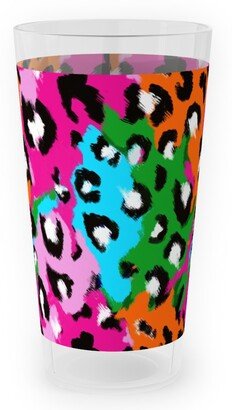 Outdoor Pint Glasses: Leopard Print - Multi Outdoor Pint Glass, Multicolor