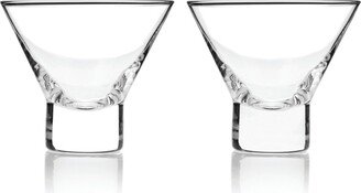 Heavy Base Crystal Martini Glasses, Set of 2, 7.5 Oz