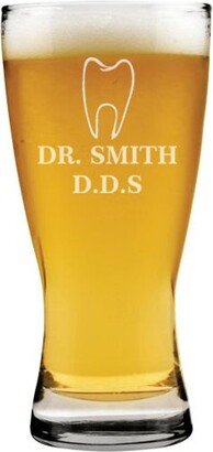 Dentist Tooth Dental Assistant Hygienist Beer Glass Pilsner Stein Mug Custom Personalized Engraved Gift