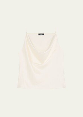 Cowl-Neck Satin Cami