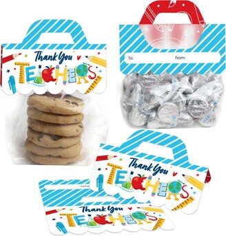 Big Dot Of Happiness Thank You Teachers Diy Teacher Appreciation Goodie Candy Bags with Toppers 24 Ct