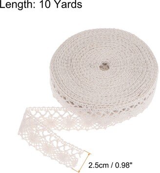 Unique Bargains Lace Ribbon Beige Hollow Cotton Lace For Fabric Wedding Decoration Gift Wrap