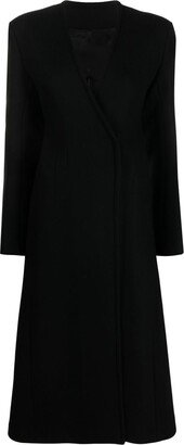 V-neck long coat